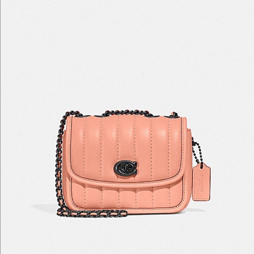 Coach Madison 16 Quilted Nappa Leather Shoulder Crossbody Bag Faded Blush NWT
